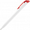 Ручка шариковая Favorite, белая с красным с логотипом в Самаре заказать по выгодной цене в кибермаркете AvroraStore