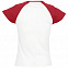 Футболка женская MILKY 150, белая с красным с логотипом в Самаре заказать по выгодной цене в кибермаркете AvroraStore