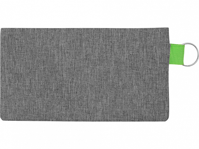 Универсальный пенал из переработанного полиэстера RPET Holder, серый/зеленый с логотипом в Самаре заказать по выгодной цене в кибермаркете AvroraStore
