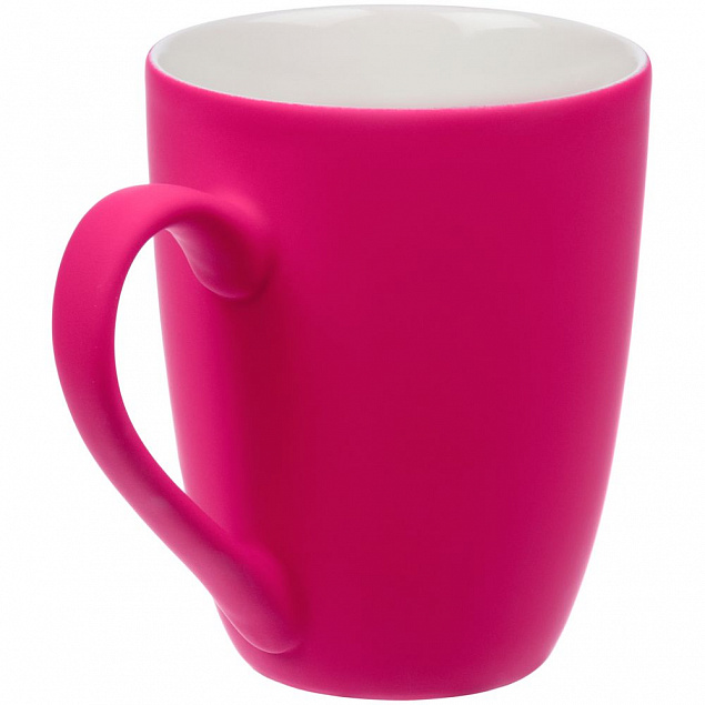 Кружка Good Morning с покрытием софт-тач, ярко-розовая (фуксия) с логотипом в Самаре заказать по выгодной цене в кибермаркете AvroraStore