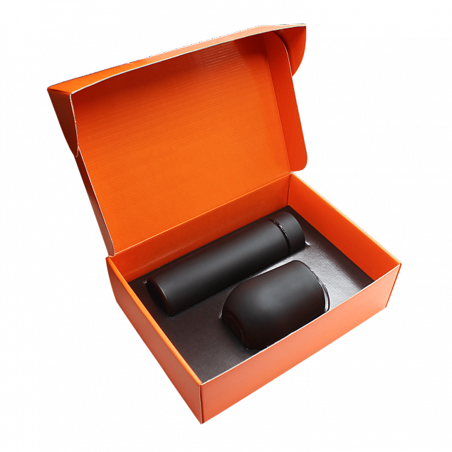Набор Hot Box C (софт-тач) B, черный с логотипом в Самаре заказать по выгодной цене в кибермаркете AvroraStore