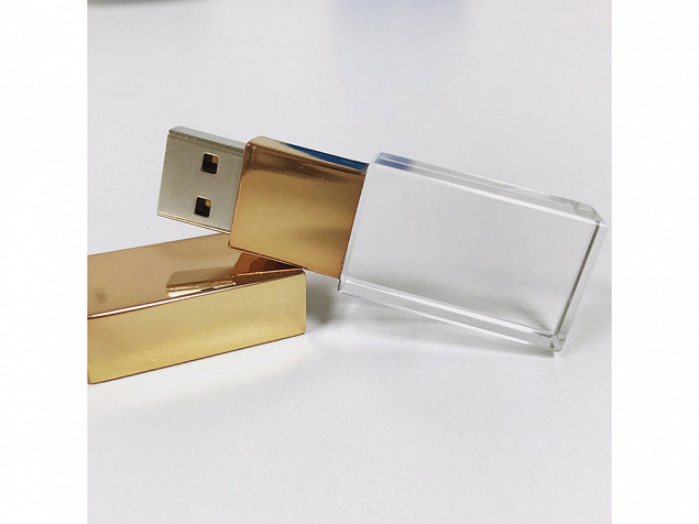 USB 2.0- флешка на 16 Гб кристалл классика с логотипом в Самаре заказать по выгодной цене в кибермаркете AvroraStore