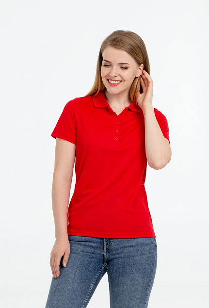 Рубашка поло женская Eclipse H2X-Dry, красная с логотипом в Самаре заказать по выгодной цене в кибермаркете AvroraStore