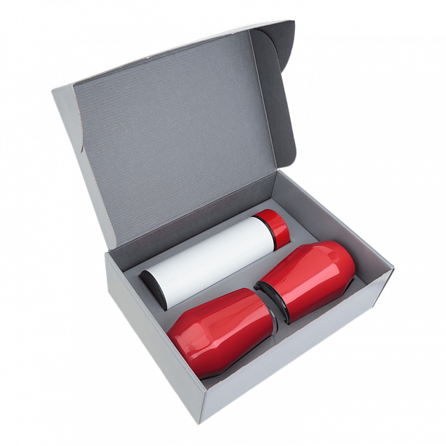 Набор Hot Box duo E2W (белый с красным) с логотипом в Самаре заказать по выгодной цене в кибермаркете AvroraStore