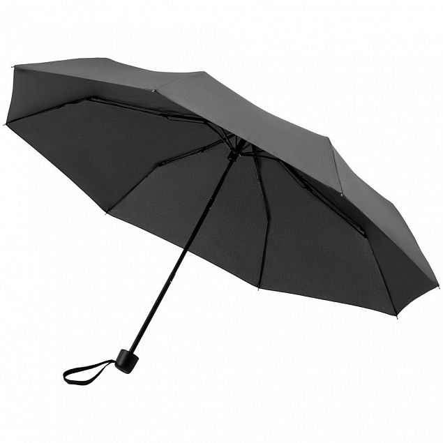 Зонт складной Hit Mini ver.2, серый с логотипом в Самаре заказать по выгодной цене в кибермаркете AvroraStore