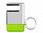 Подставка-брелок для мобильного телефона GoGo, серебристый/зеленый с логотипом в Самаре заказать по выгодной цене в кибермаркете AvroraStore
