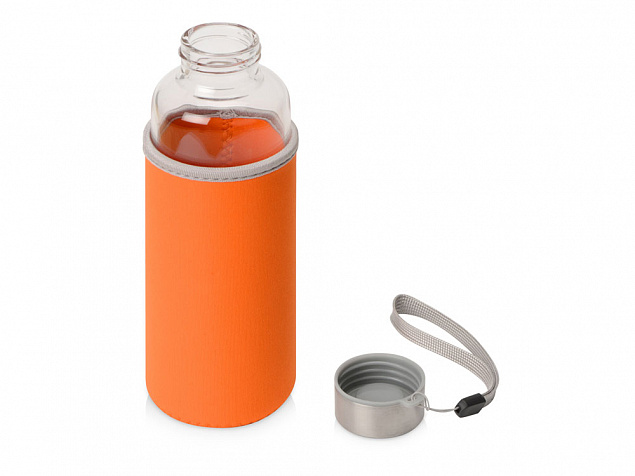 Бутылка для воды Pure c чехлом, 420 мл, оранжевый с логотипом в Самаре заказать по выгодной цене в кибермаркете AvroraStore