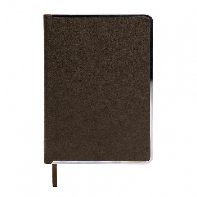 Ежедневник недатированный Montrose, А5, коричневый, кремовый блок, графитовый срез с логотипом в Самаре заказать по выгодной цене в кибермаркете AvroraStore