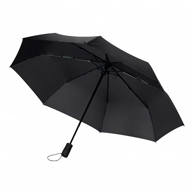 Зонт складной Nord, черный с логотипом в Самаре заказать по выгодной цене в кибермаркете AvroraStore