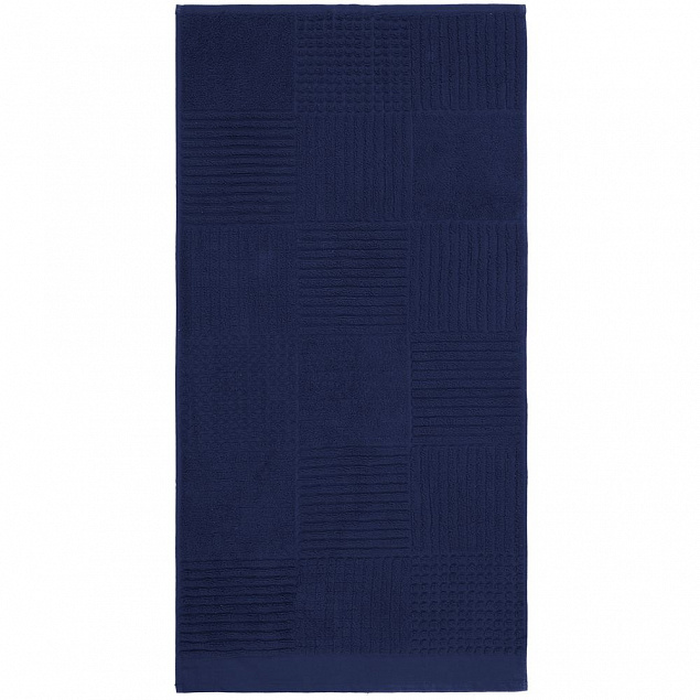Полотенце Farbe, среднее, синее с логотипом в Самаре заказать по выгодной цене в кибермаркете AvroraStore