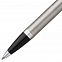 Ручка шариковая Parker IM Essential Stainless Steel CT, серебристая с черным с логотипом в Самаре заказать по выгодной цене в кибермаркете AvroraStore