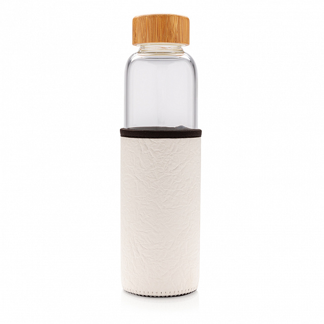 Стеклянная бутылка с чехлом с логотипом в Самаре заказать по выгодной цене в кибермаркете AvroraStore