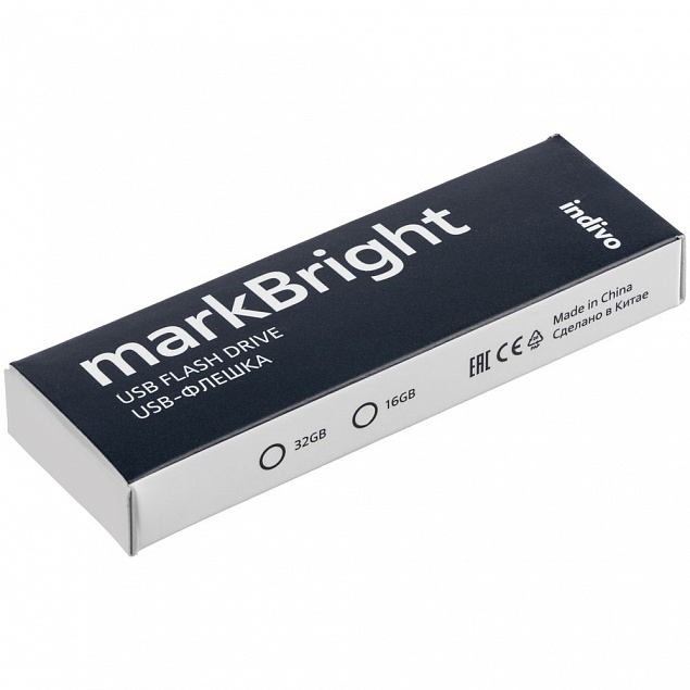 Флешка markBright с зеленой подсветкой, 32 Гб с логотипом в Самаре заказать по выгодной цене в кибермаркете AvroraStore