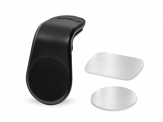 Магнитный держатель для телефона Magrip, черный с логотипом в Самаре заказать по выгодной цене в кибермаркете AvroraStore