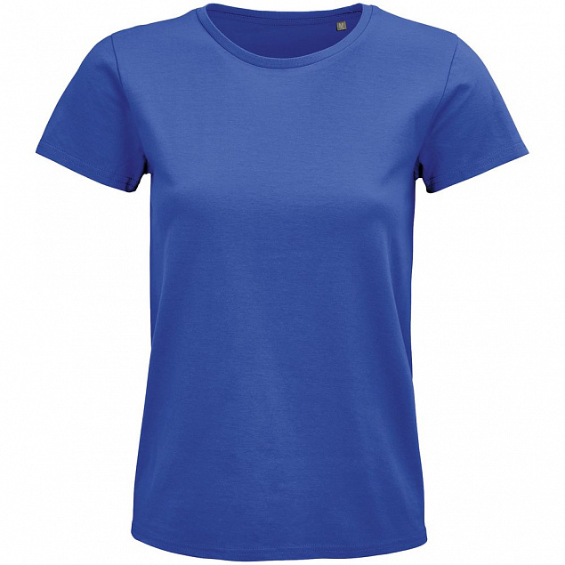 Футболка женская Pioneer Women, ярко-синяя с логотипом в Самаре заказать по выгодной цене в кибермаркете AvroraStore
