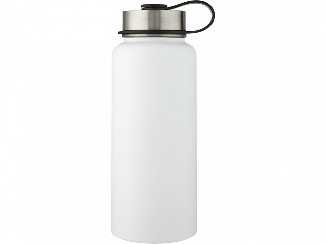 Supra медная спортивная бутылка объемом 1 л с вакуумной изоляцией и 2 крышками, белый с логотипом в Самаре заказать по выгодной цене в кибермаркете AvroraStore