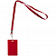 Лента с карабином Colorplan, красная с логотипом в Самаре заказать по выгодной цене в кибермаркете AvroraStore