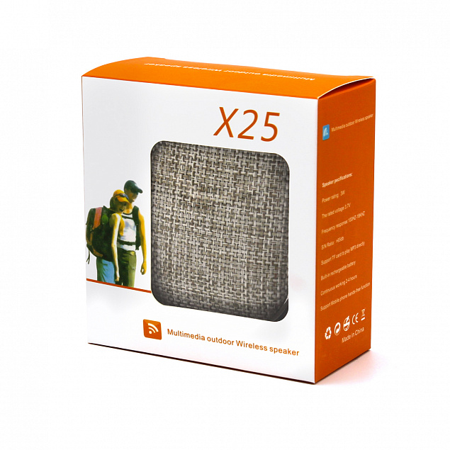 Беспроводная Bluetooth колонка  X25 Outdoor - Серый CC с логотипом в Самаре заказать по выгодной цене в кибермаркете AvroraStore