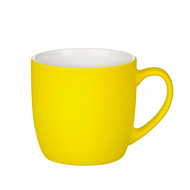 Керамическая кружка Viana, желтая с логотипом в Самаре заказать по выгодной цене в кибермаркете AvroraStore