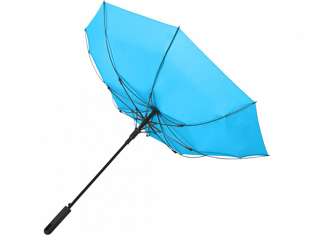 Противоштормовой зонт Noon 23 полуавтомат, аква с логотипом в Самаре заказать по выгодной цене в кибермаркете AvroraStore