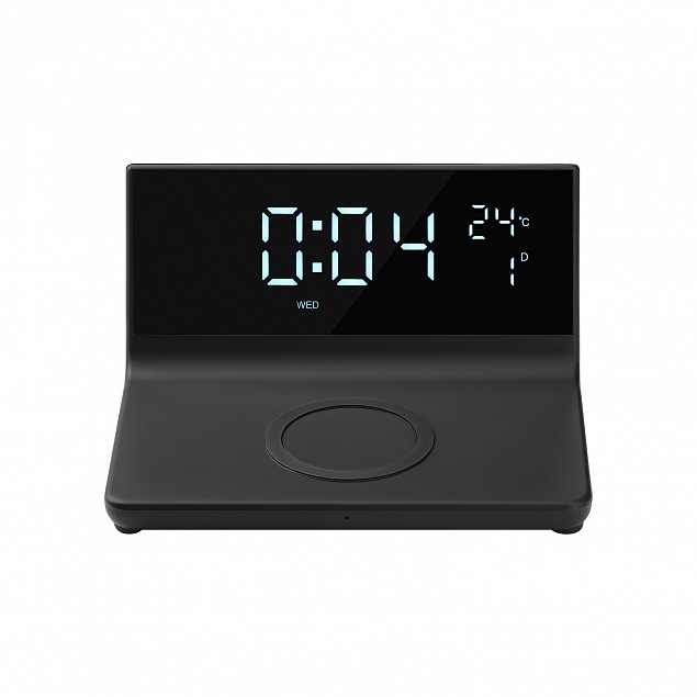 Настольные часы с беспроводной зарядкой 15W Zenith с логотипом в Самаре заказать по выгодной цене в кибермаркете AvroraStore