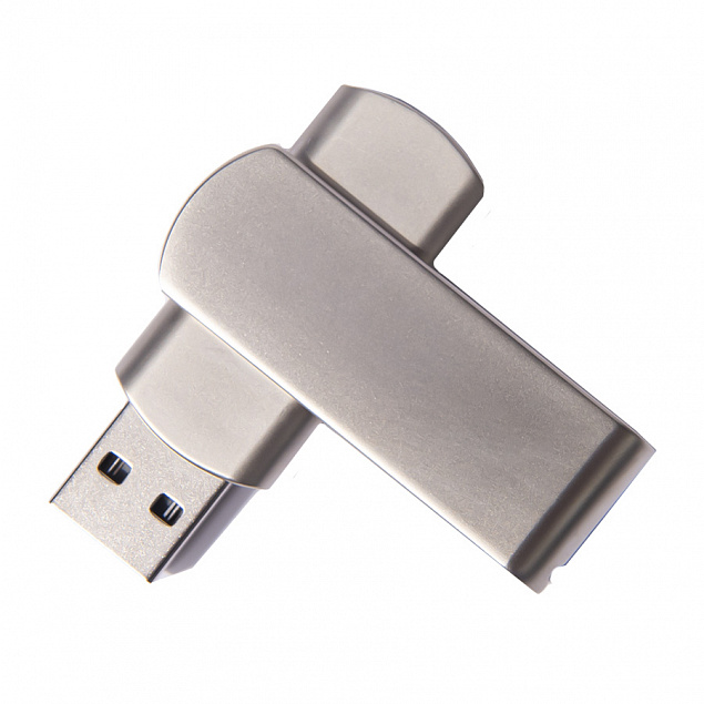 USB flash-карта SWING METAL (32Гб), серебристая, 5,3х1,7х0,9 см, металл с логотипом в Самаре заказать по выгодной цене в кибермаркете AvroraStore