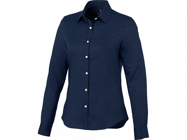 Женская рубашка с длинными рукавами Vaillant, темно-синий с логотипом в Самаре заказать по выгодной цене в кибермаркете AvroraStore