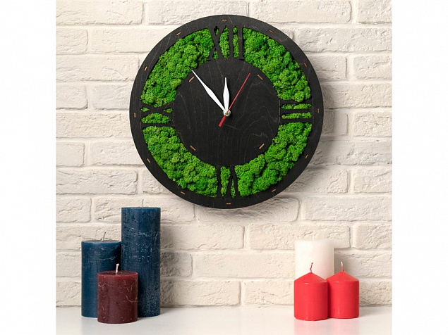 Настенные часы со мхом Римские с логотипом в Самаре заказать по выгодной цене в кибермаркете AvroraStore