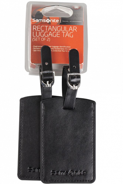 Набор из 2 бирок Luggage Accessories, черный с логотипом в Самаре заказать по выгодной цене в кибермаркете AvroraStore