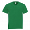 Футболка мужская с V-образным вырезом Victory 150, ярко-зеленая с логотипом в Самаре заказать по выгодной цене в кибермаркете AvroraStore