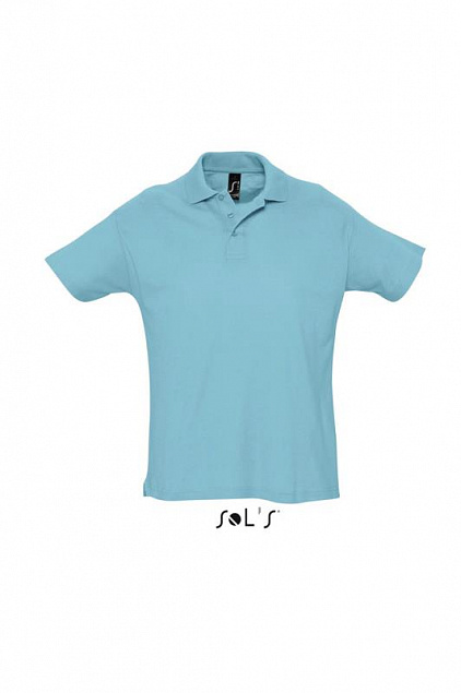 Джемпер (рубашка-поло) SUMMER II мужская,Бирюзовый L с логотипом в Самаре заказать по выгодной цене в кибермаркете AvroraStore