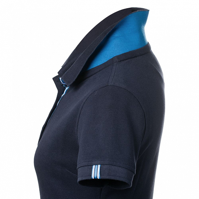 Рубашка поло женская AVON LADIES, темно-синяя с логотипом в Самаре заказать по выгодной цене в кибермаркете AvroraStore