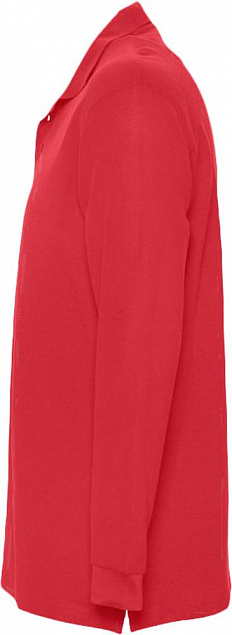 Рубашка поло мужская с длинным рукавом STAR 170, красная с логотипом в Самаре заказать по выгодной цене в кибермаркете AvroraStore