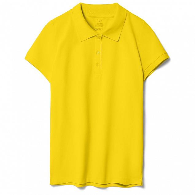 Рубашка поло женская Virma Lady, желтая с логотипом в Самаре заказать по выгодной цене в кибермаркете AvroraStore