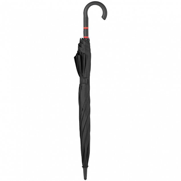 Зонт-трость с цветными спицами Color Style ver.2, красный с логотипом в Самаре заказать по выгодной цене в кибермаркете AvroraStore