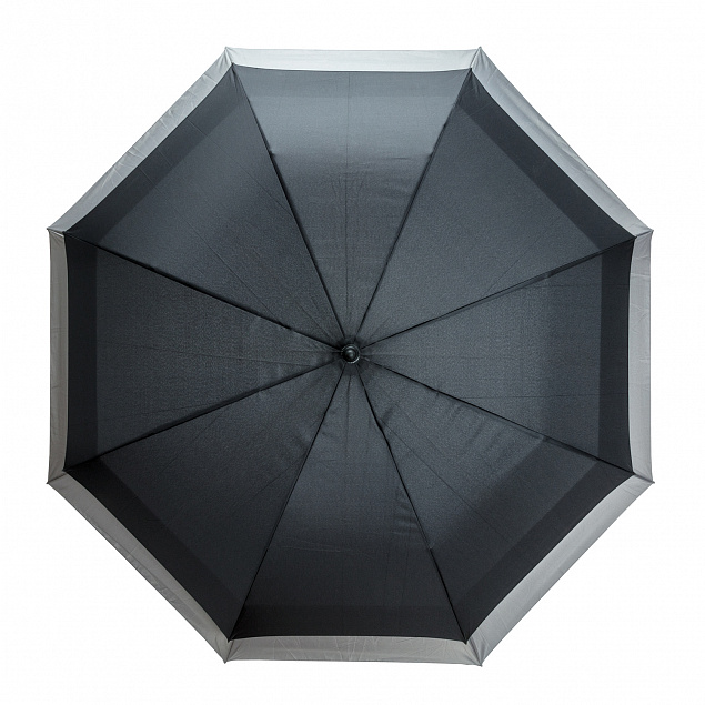 Расширяющийся зонт-антишторм Swiss Peak 23" - 27", черный с логотипом в Самаре заказать по выгодной цене в кибермаркете AvroraStore