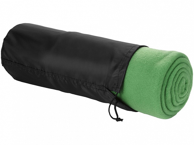 Плед Huggy в чехле, зеленый с логотипом в Самаре заказать по выгодной цене в кибермаркете AvroraStore