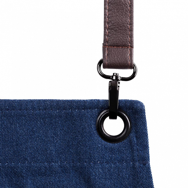 Фартук Craft, ver.2, синий джинс с логотипом в Самаре заказать по выгодной цене в кибермаркете AvroraStore