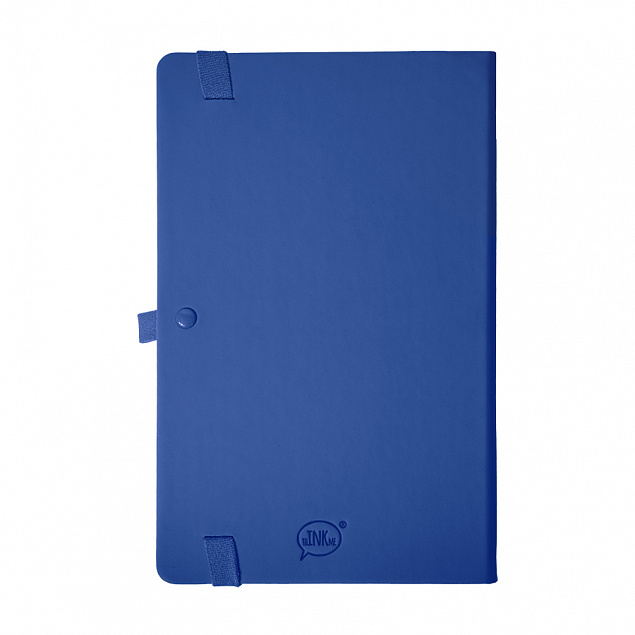 Бизнес-блокнот А5 FLIPPY, синий, твердая обложка, в линейку с логотипом в Самаре заказать по выгодной цене в кибермаркете AvroraStore