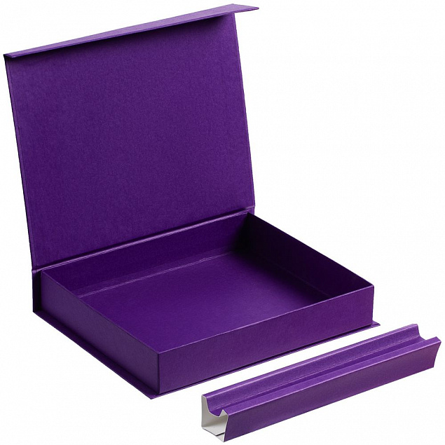 Коробка Duo под ежедневник и ручку, фиолетовая с логотипом в Самаре заказать по выгодной цене в кибермаркете AvroraStore