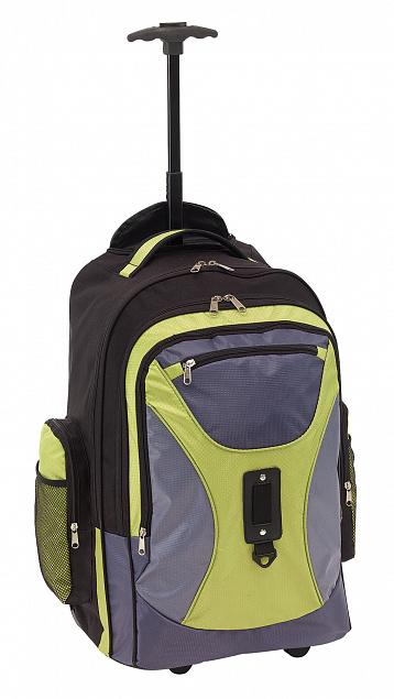 Рюкзак на колесиках COMFORTY, зеленый, серый с логотипом в Самаре заказать по выгодной цене в кибермаркете AvroraStore