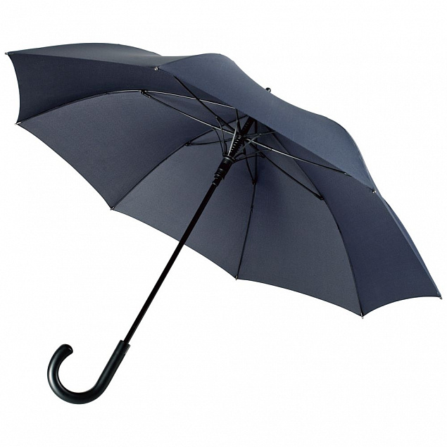 Зонт-трость Alessio, темно-синий с логотипом в Самаре заказать по выгодной цене в кибермаркете AvroraStore