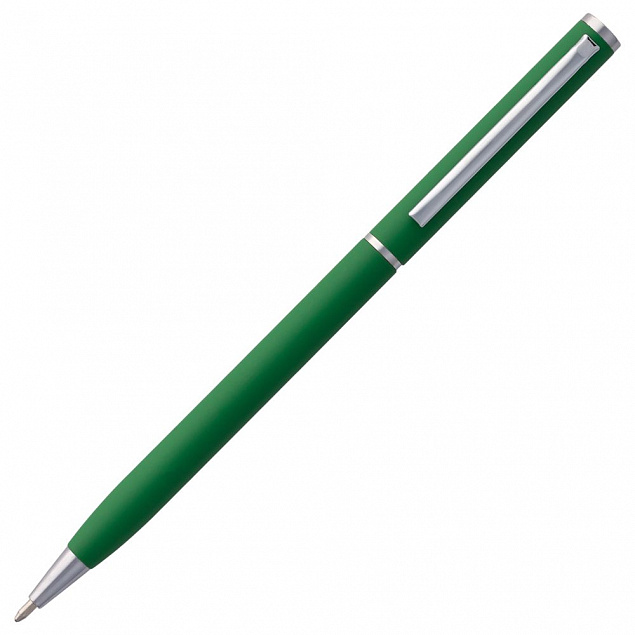 Ручка шариковая Hotel Chrome, ver.2, зеленая с логотипом в Самаре заказать по выгодной цене в кибермаркете AvroraStore