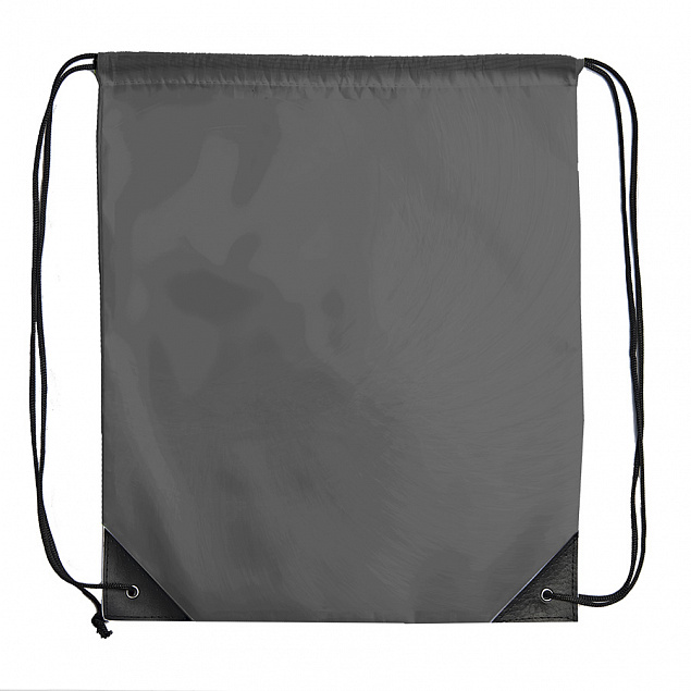 Рюкзак мешок с укреплёнными уголками BY DAY, серый, 35*41 см, полиэстер 210D с логотипом в Самаре заказать по выгодной цене в кибермаркете AvroraStore