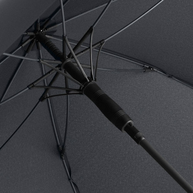Зонт-трость с цветными спицами Color Style, серый с логотипом в Самаре заказать по выгодной цене в кибермаркете AvroraStore