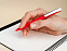 Ручка шариковая Pin Soft Touch, красная с логотипом в Самаре заказать по выгодной цене в кибермаркете AvroraStore