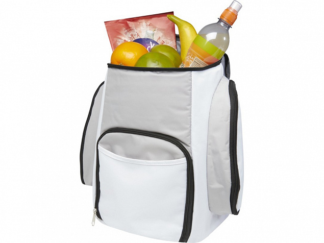 Brisbane, рюкзак-холодильник, серый/белый с логотипом в Самаре заказать по выгодной цене в кибермаркете AvroraStore