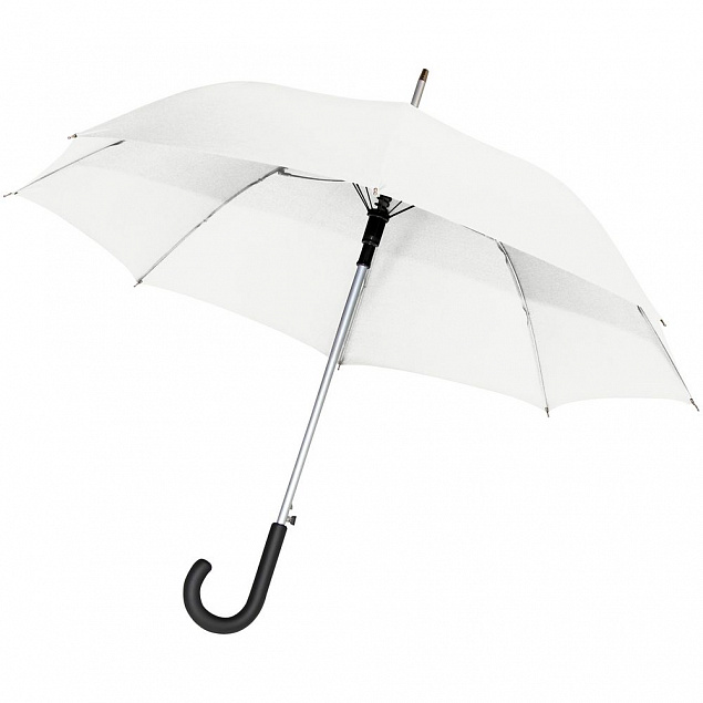 Зонт-трость Alu AC,белый с логотипом в Самаре заказать по выгодной цене в кибермаркете AvroraStore