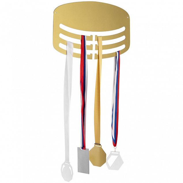 Медальница Steel Hanger, золотистая с логотипом в Самаре заказать по выгодной цене в кибермаркете AvroraStore