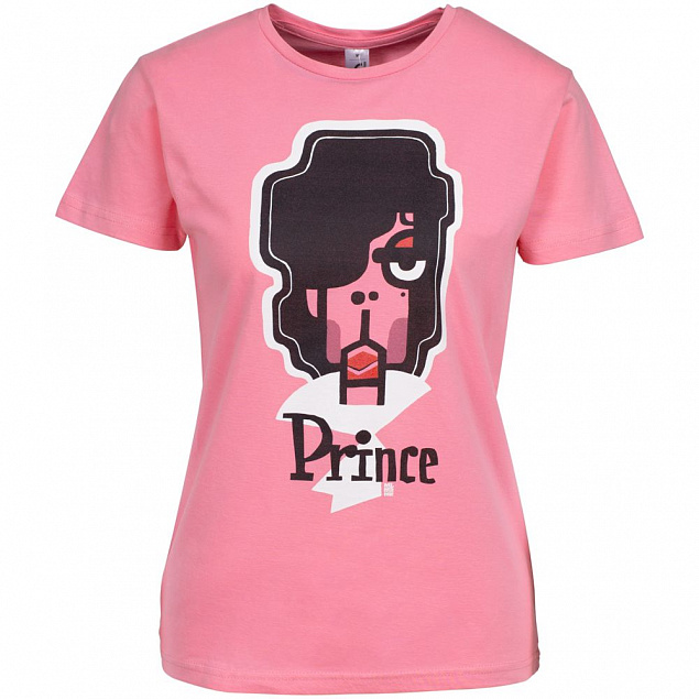 Футболка женская «Меламед. Prince», розовая с логотипом в Самаре заказать по выгодной цене в кибермаркете AvroraStore